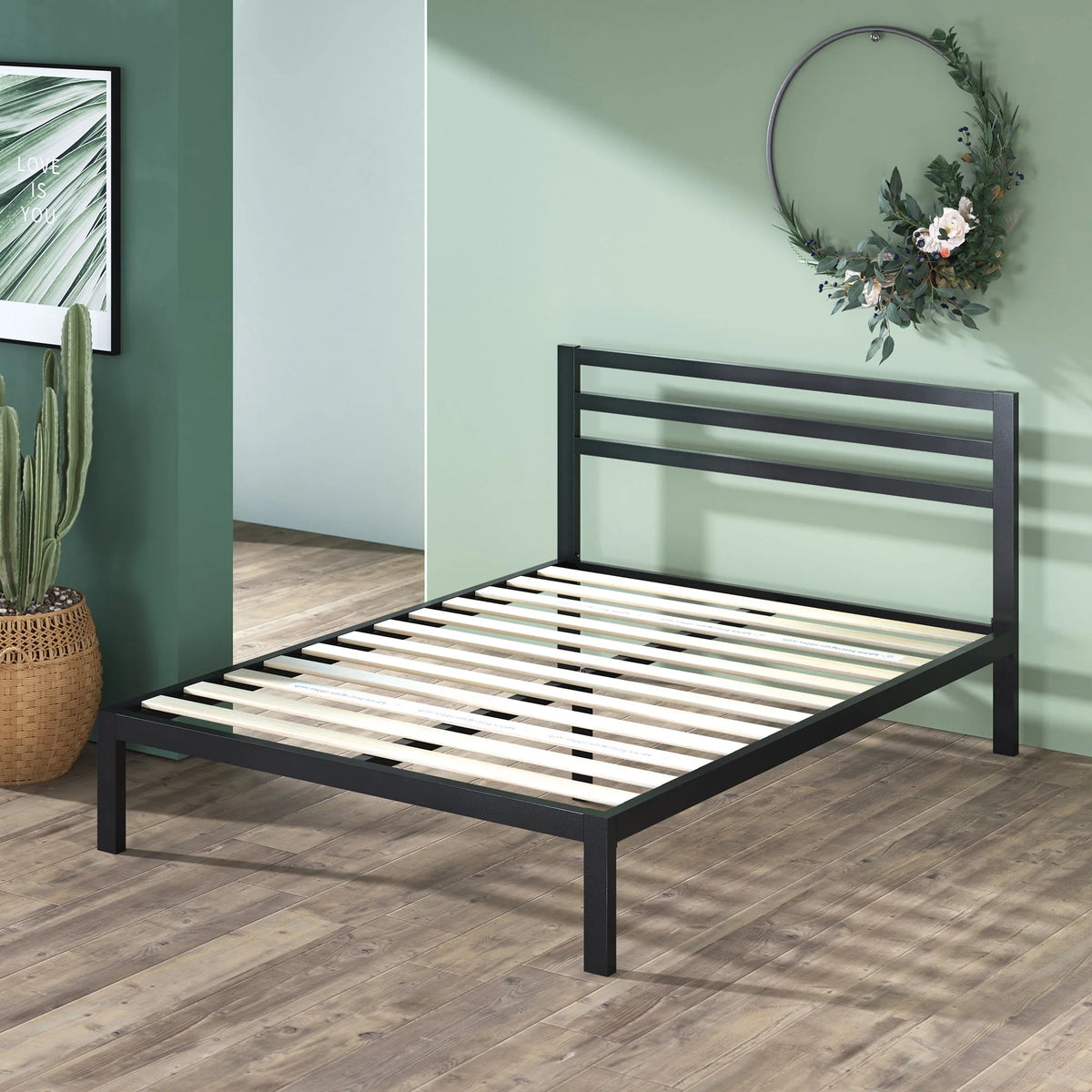 Metal Platform Bed Frame with Headboard M5917