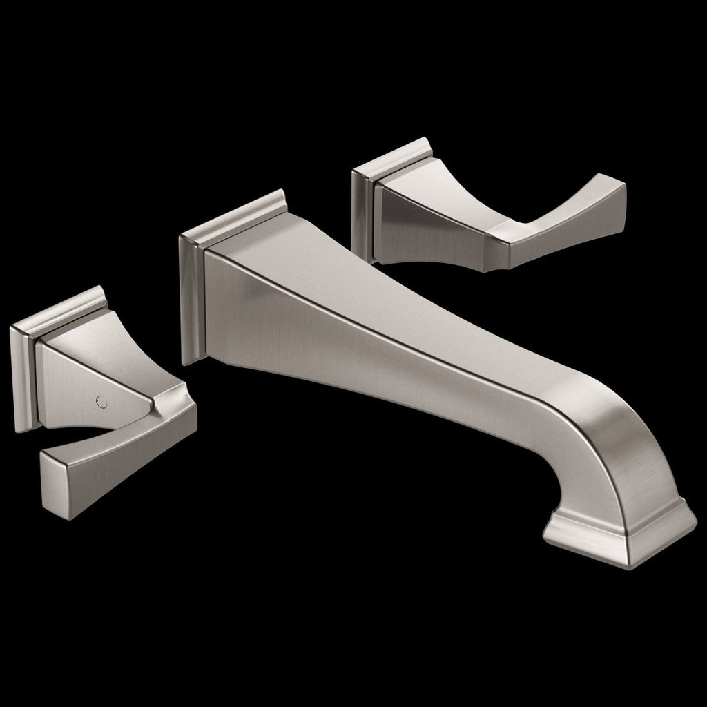 Two Handle Wall Mount Bathroom Faucet Trim Stainless N62346