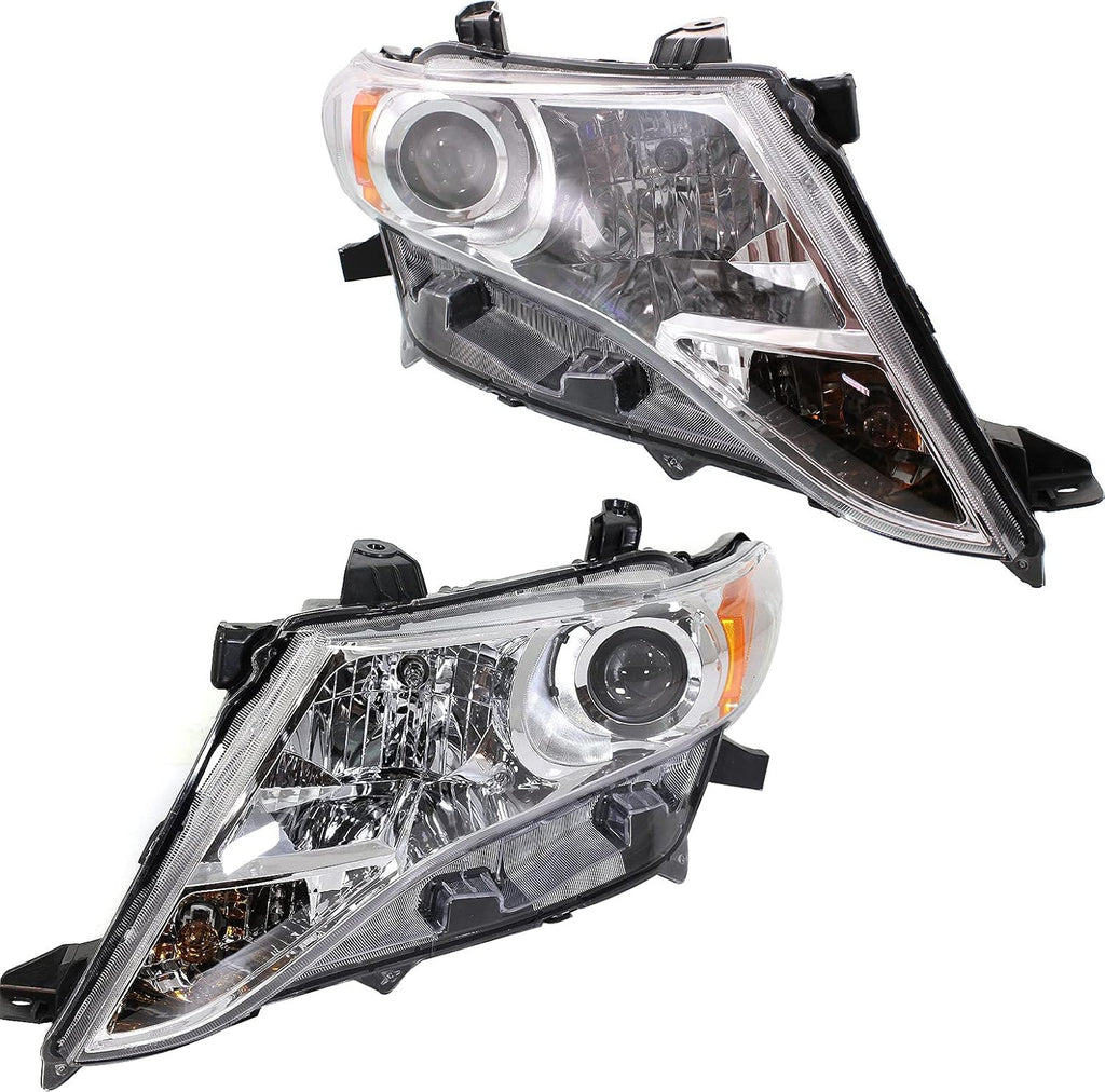 Set of 2 Halogen Headlight Assembly with Clear Lens Y359