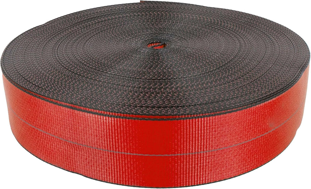 Red 4" x 300' 20K Polyester Cargo Webbing C1809