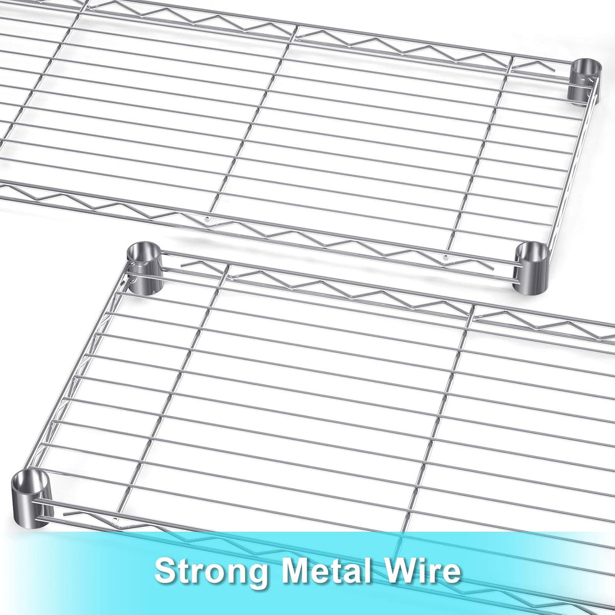 Chrome 5 Tier Rolling Metal Utility Cart Y53420