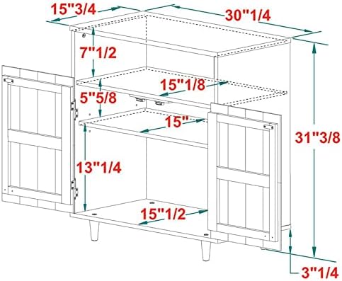 Walnut Solid Wood Accent Cabinet P3762