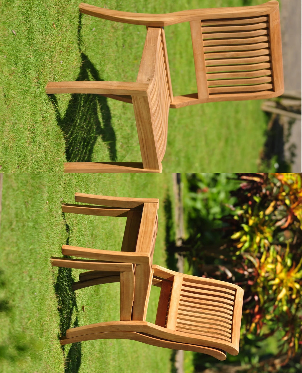 9 Pc Teak Dining Set with 8 Stacking Chairs F601
