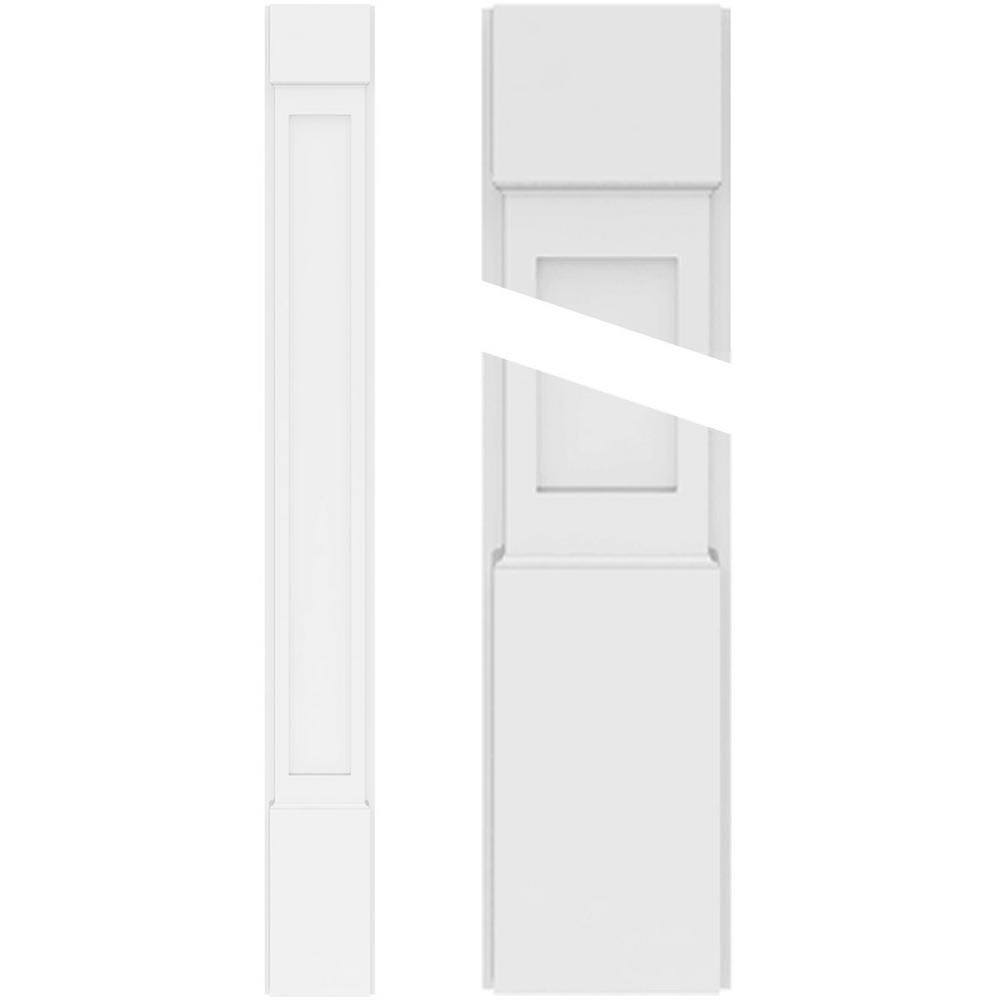 Flat Panel PVC Pilaster with Capital & Base (Pair) C9772
