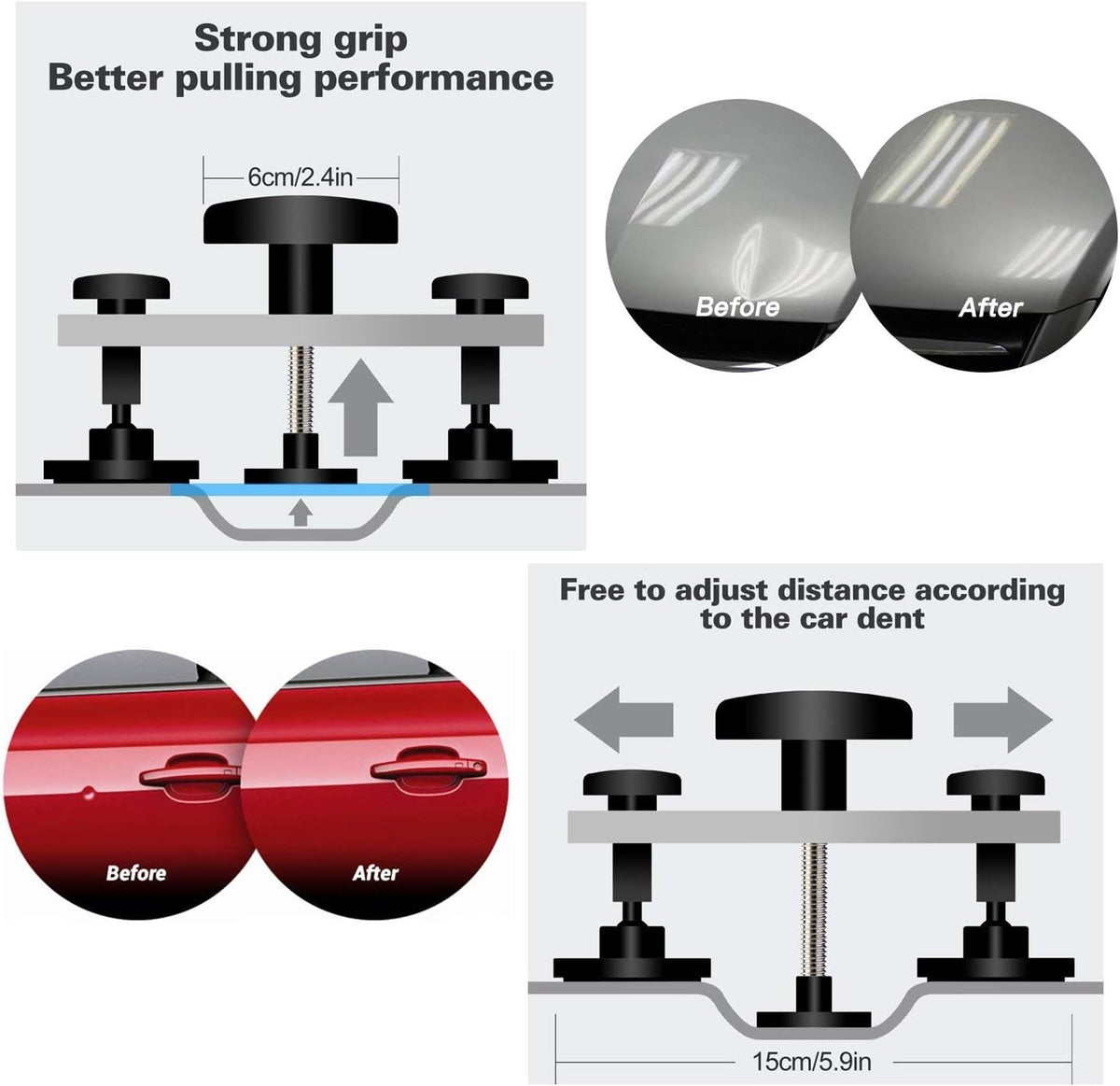 Paintless Dent Removal Tools Auto Dent Repair Kit Puller Sets F8253