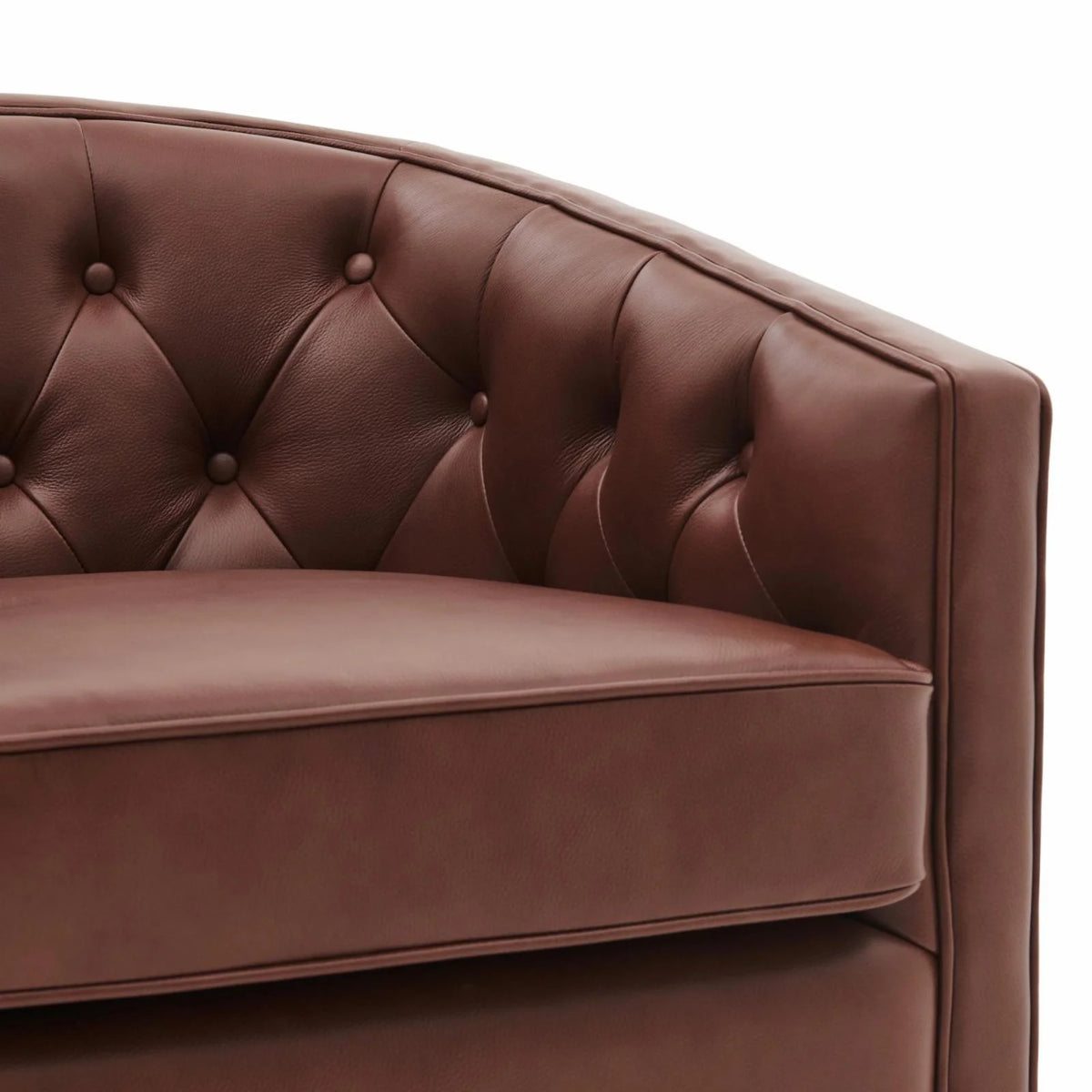 Top Grain Leather Swivel Chair U16865
