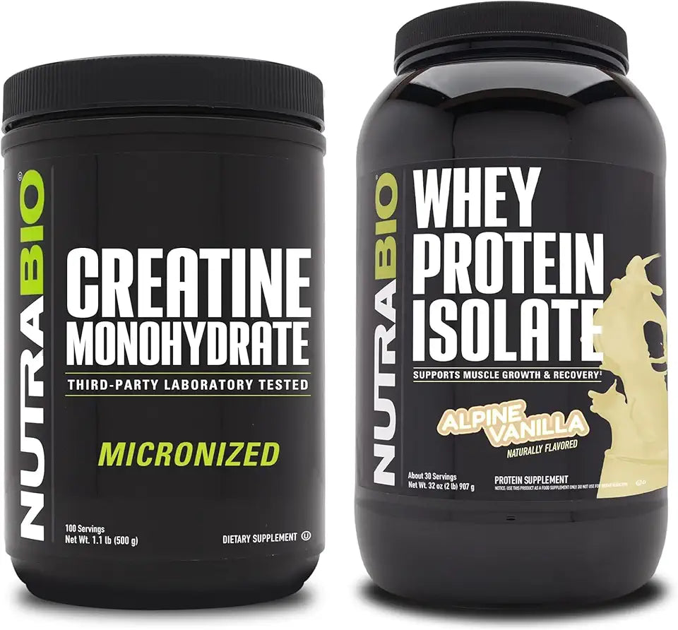 Unflavored Creatine Monohydrate and Alpine Vanilla Whey Protein Isolate P125434