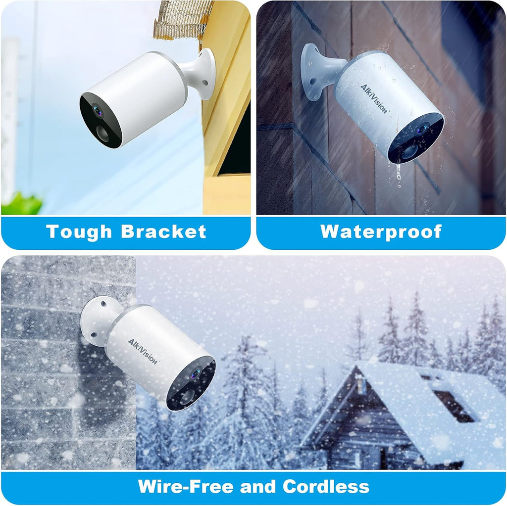 Wireless Outdoor Security Camera with 1080p HD Night Vision and Motion Detection K449