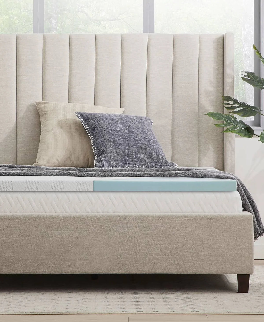 White California King Memory Foam Topper I6267