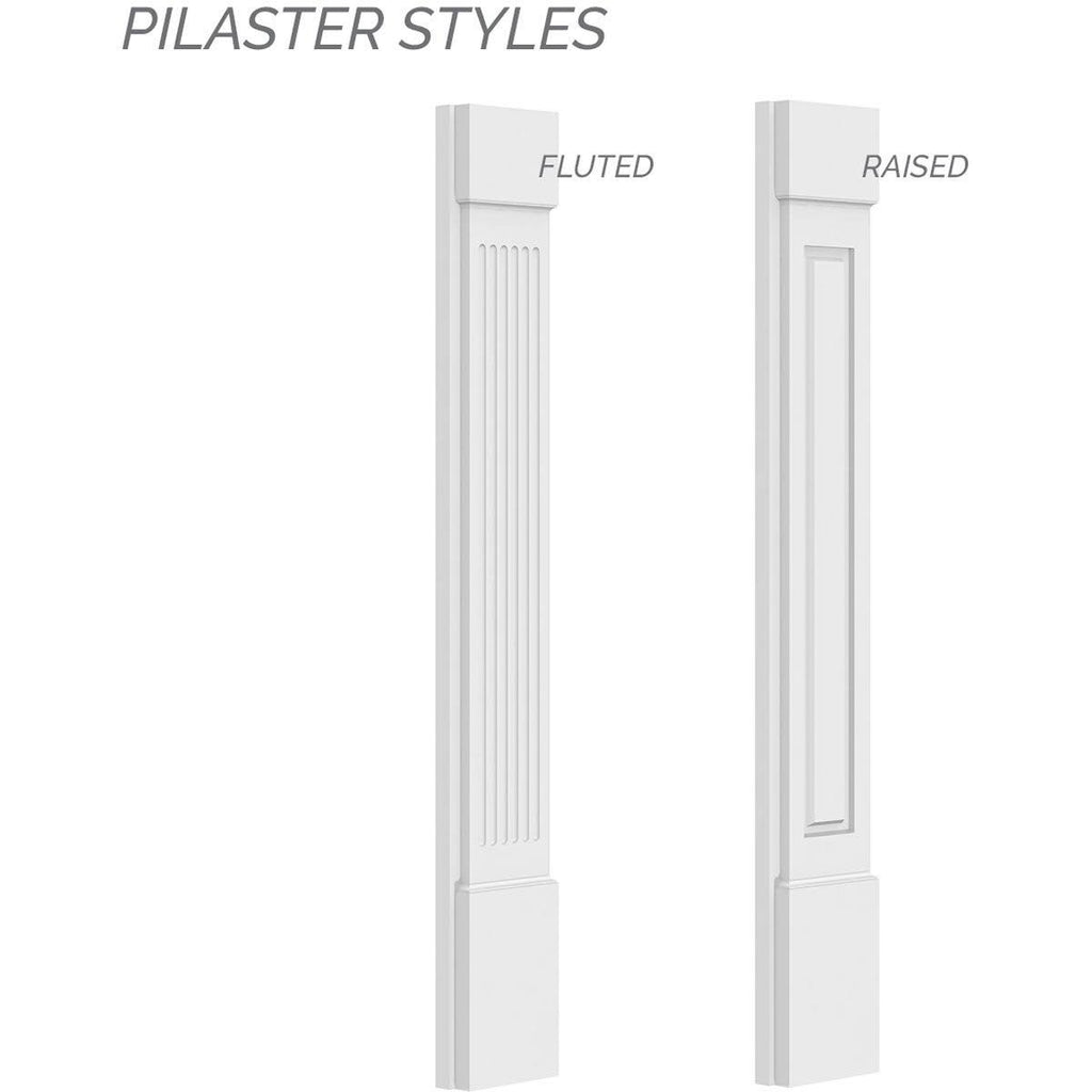 Fluted Pilaster with Attached Plinth R666327