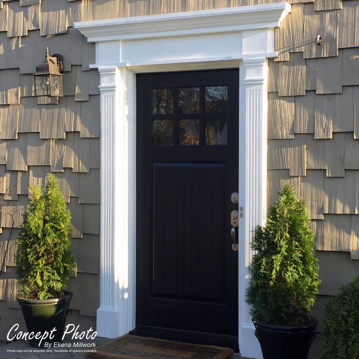 Fluted Pilaster with Attached Plinth R666327