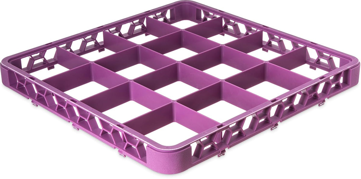16 Compartment Divided Glass Rack Extender, Lavender, Pack of 2 S6425
