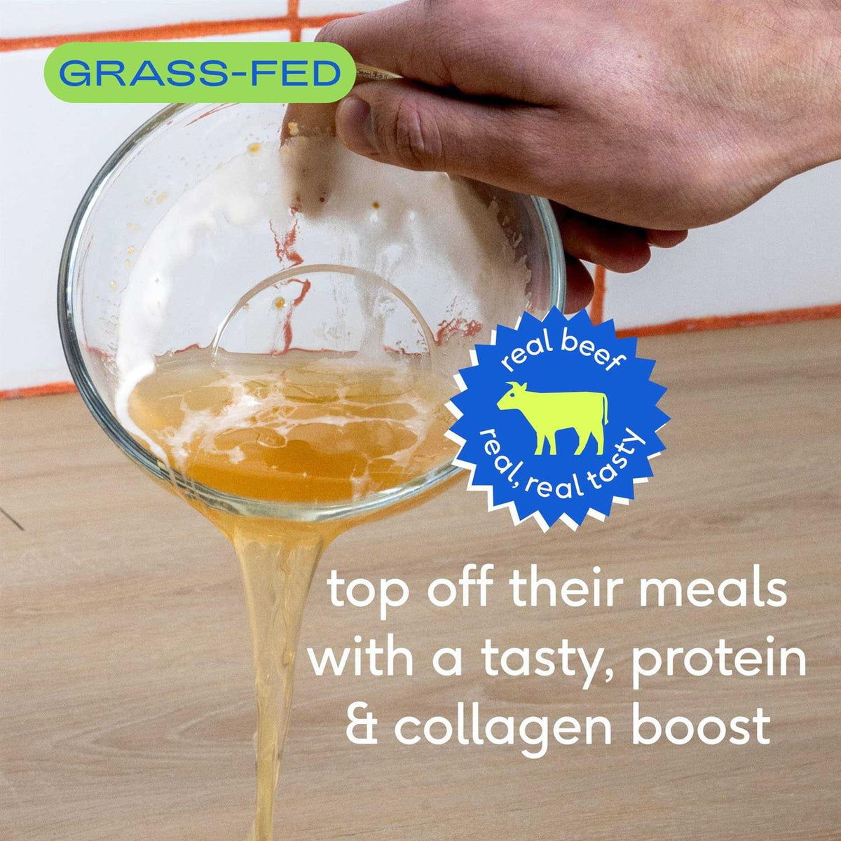 Beef Bone Broth Dog & Cat Food Powder Topper W7474