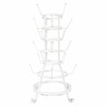White Metal Bottle Mug Holder with 24 Hooks Y892