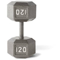 120-Pound Solid Cast Iron Hex Dumbbell P91634