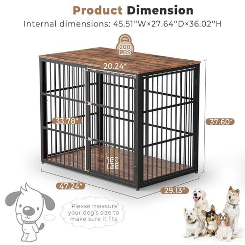 XL Wooden Dog Crate with 3 Doors N25603