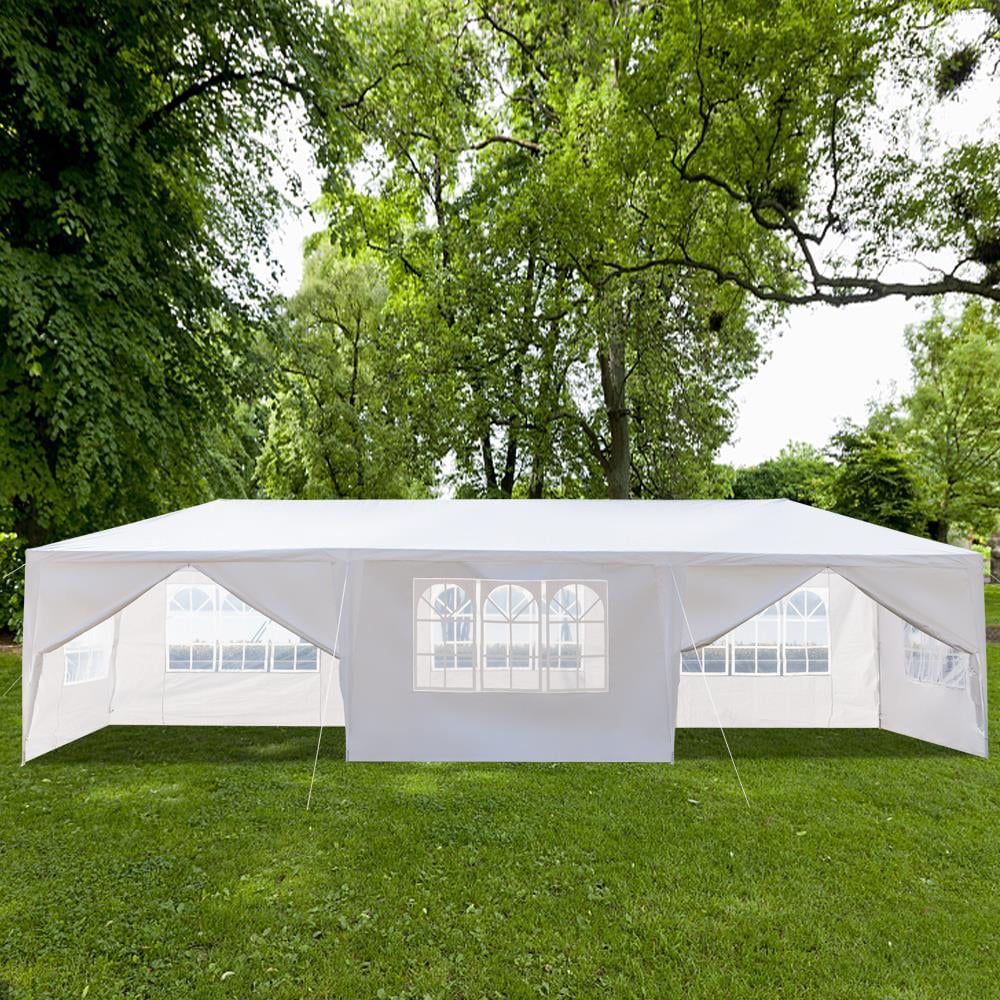 10'x30' White Outdoor Canopy Tent with 8 Side Walls G3612