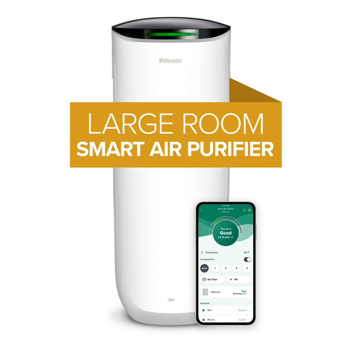 Large White Carbon True HEPA Air Purifier M7882