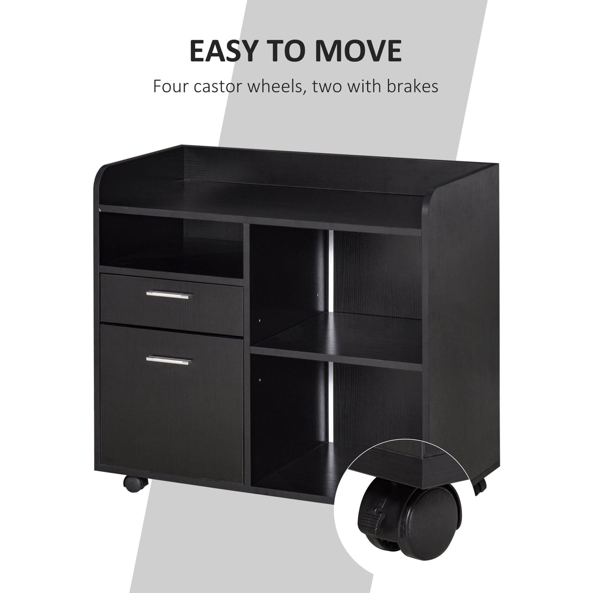 Multipurpose Filing Cabinet Printer Stand with 2 Drawers Y542