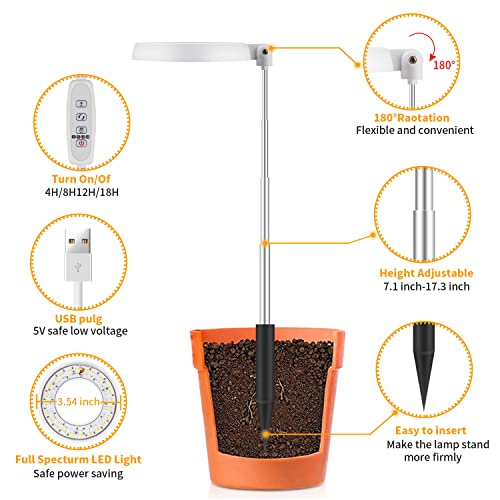 2 Pack LED Grow Light with Timer L5933