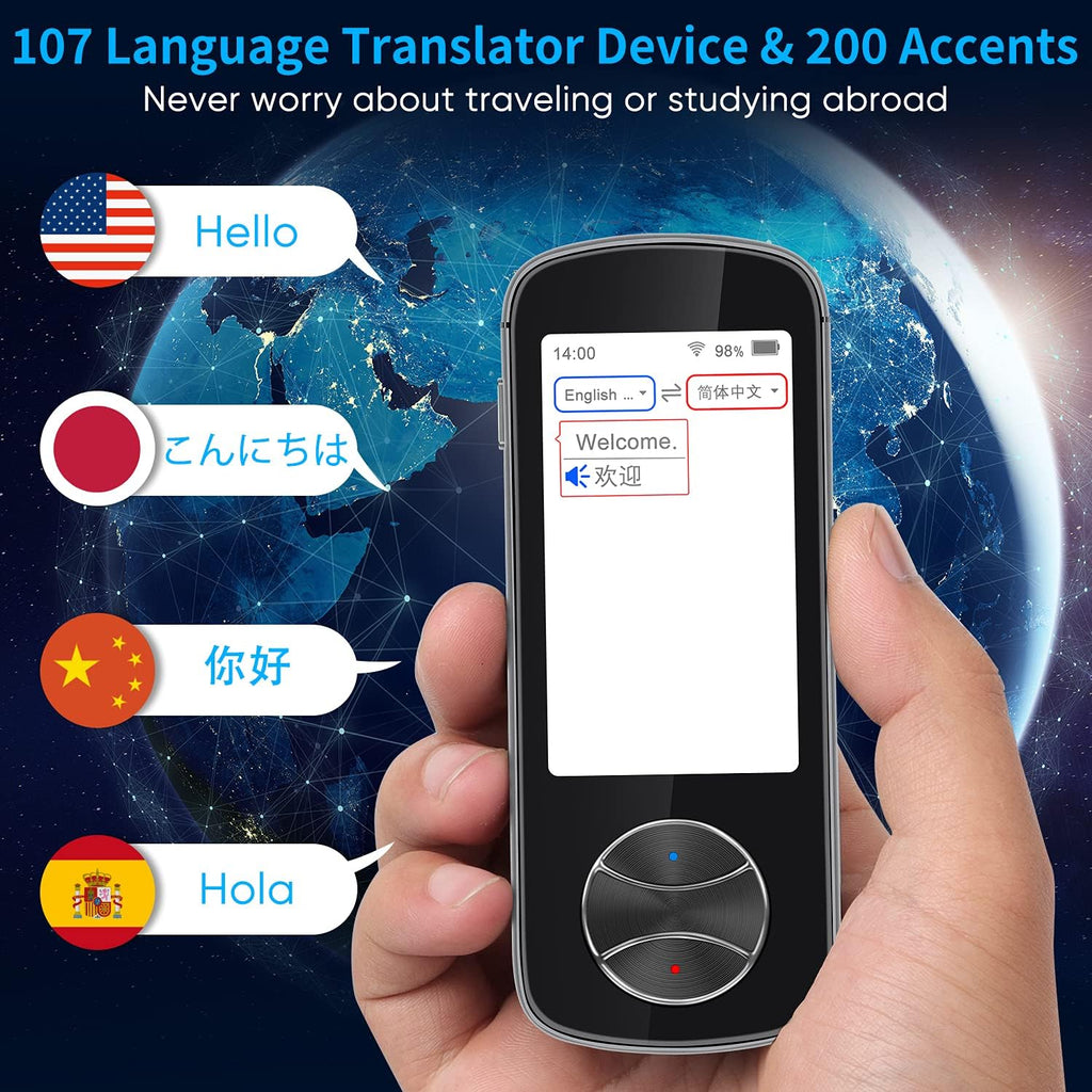 Portable 127 Languages Two Way Instant Voice Translator Device with 3.0 HD Touch Screen F5444
