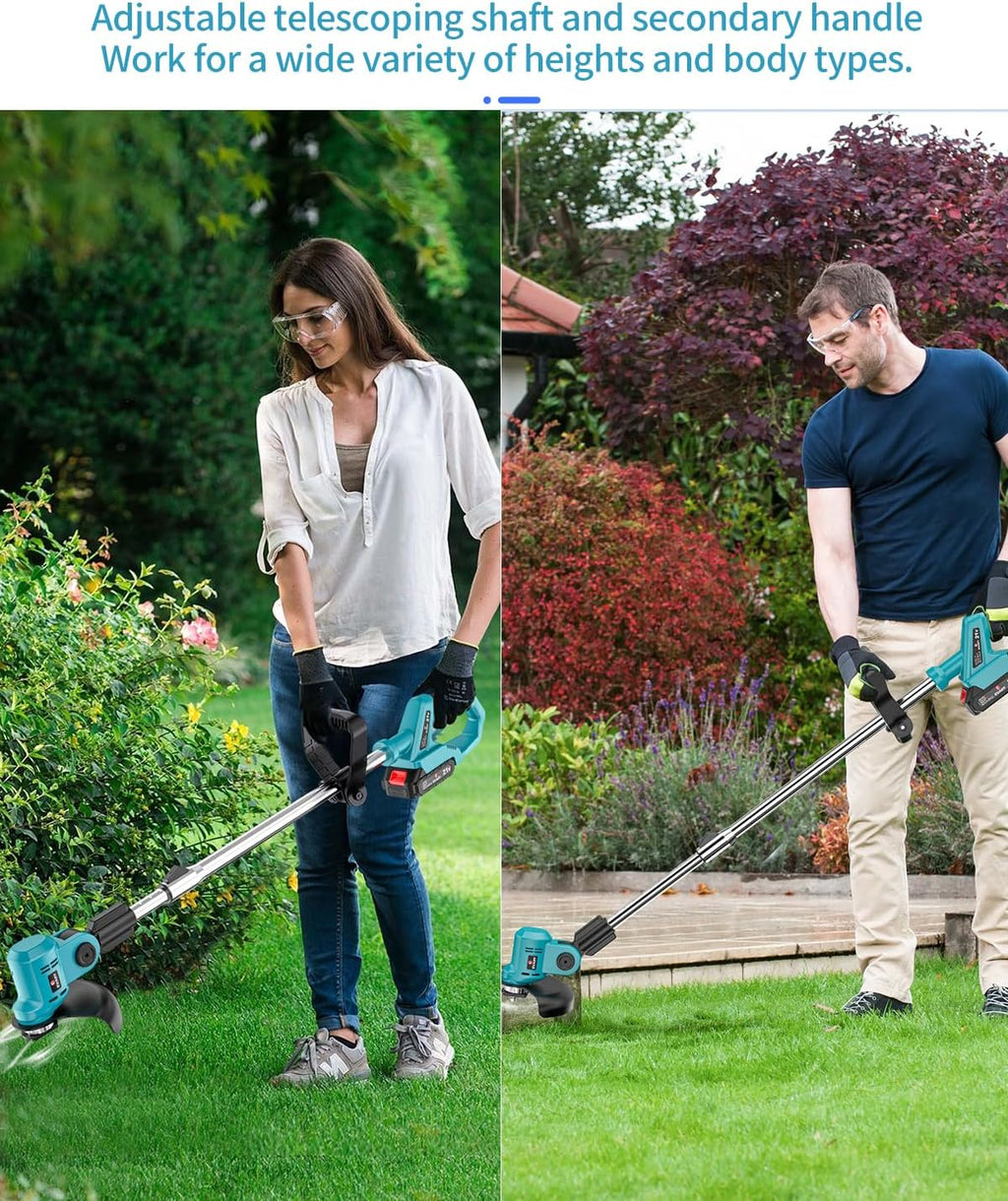 21V Cordless Electric String Trimmer with 6000mAh Battery U78865