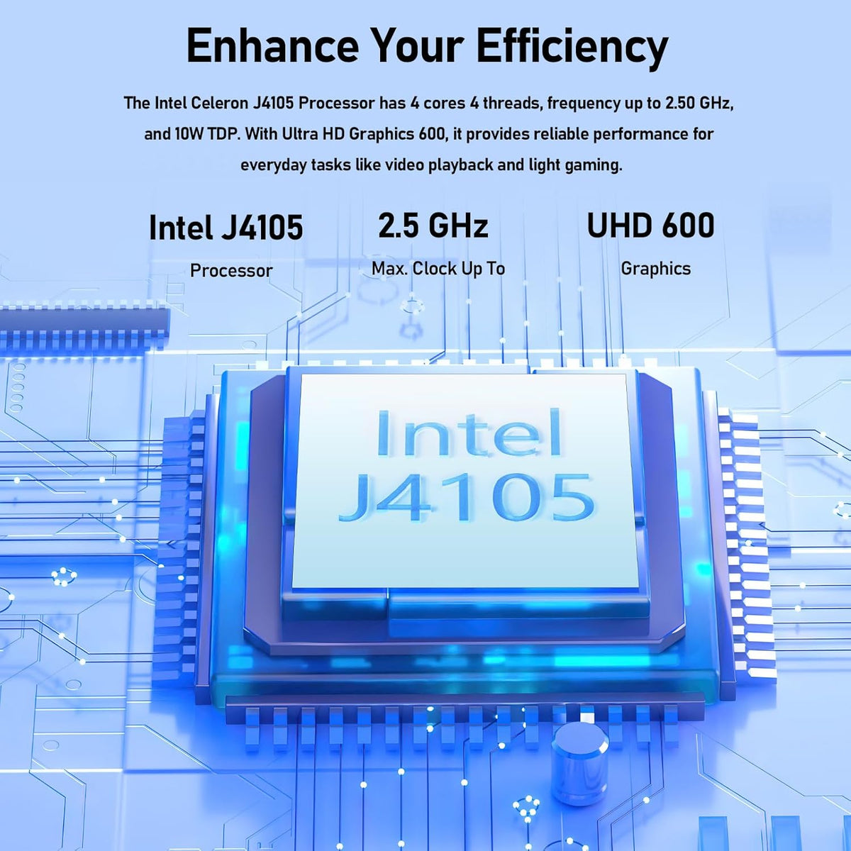 14.1" FHD IPS LCD Windows Laptop Computer, 8GB DDR4 RAM, 512GB M.2 SATA SSD, Intel Celeron J4105 Processor V44683