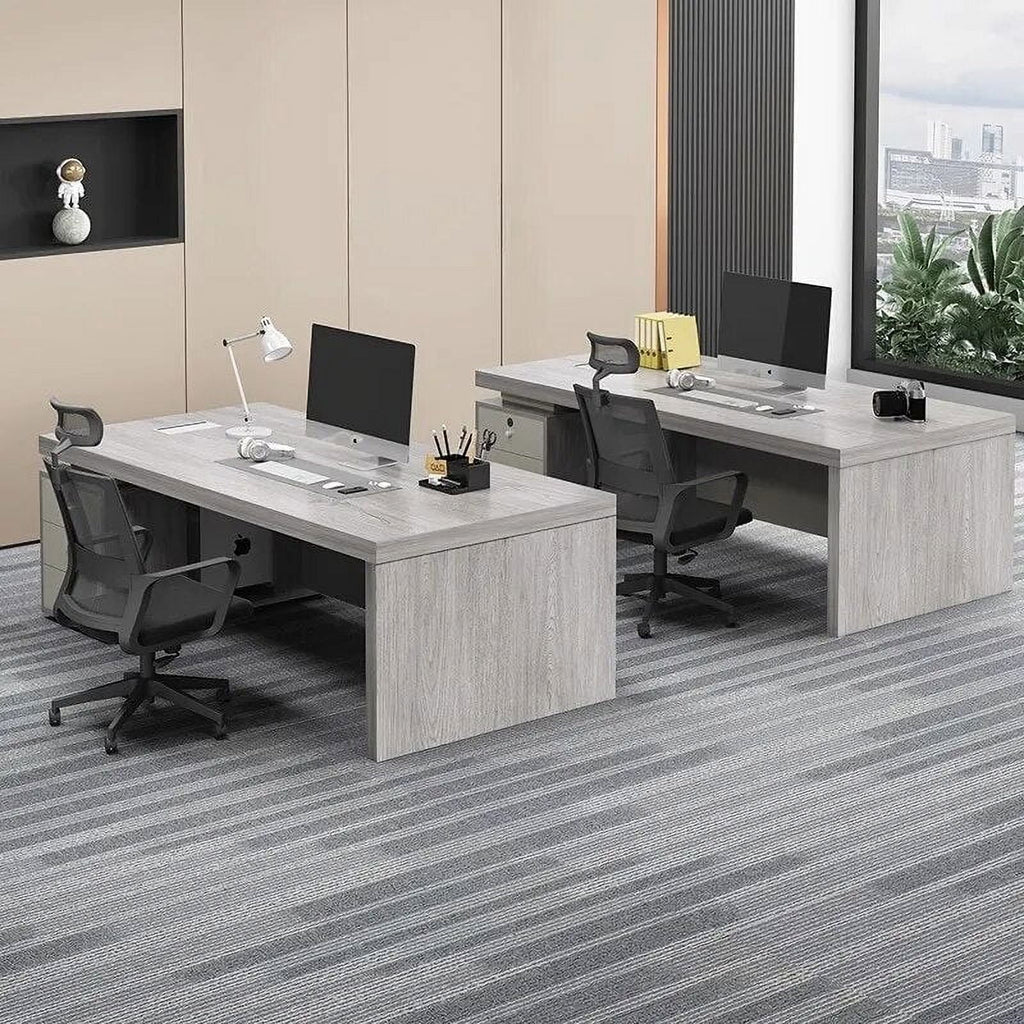 White Office Desk Workstation W678