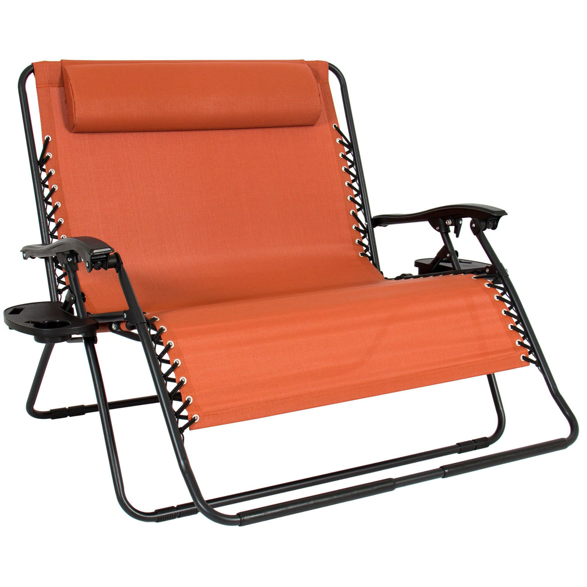 2-Person Double Wide Zero Gravity Chair with Cup Holders E524