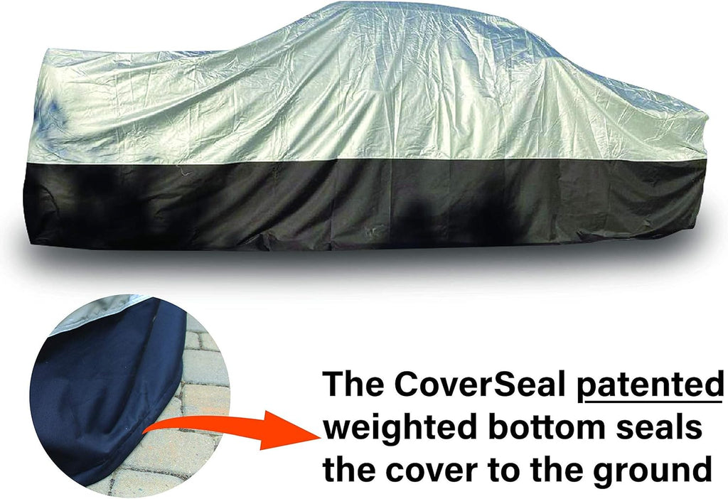 Heavy Duty Long Bed Truck Cover with Weighted Ground Conforming Apron Seal, 260" L x 80" W x 80" H P79331