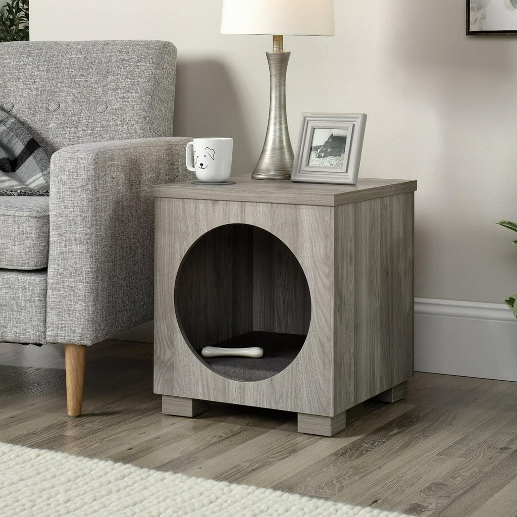 Light Walnut Pet Bed Side Table Combo N732041