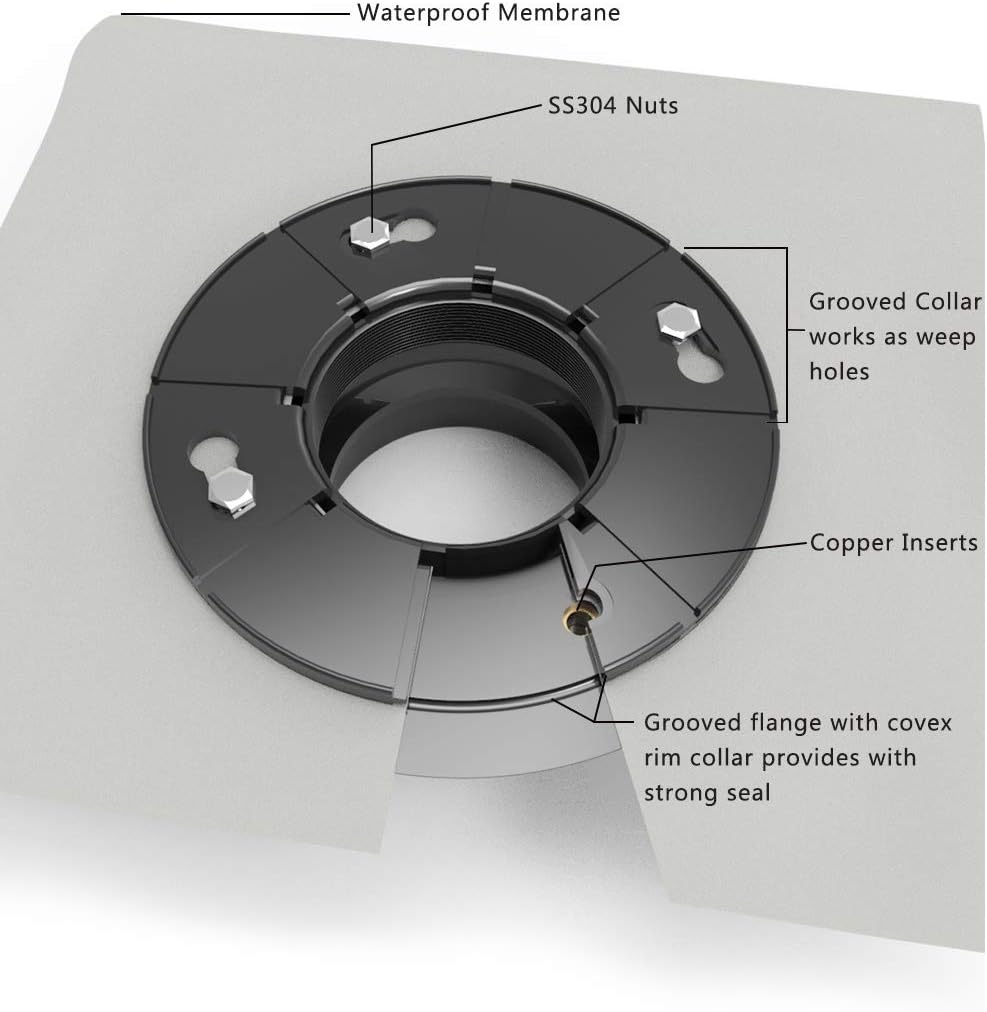 Tile-in Shower Drain with Hair Catcher, Polished Chrome, Pack of 2 Q1133