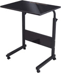 Height Adjustable Sofa Side Table with Wheels F217