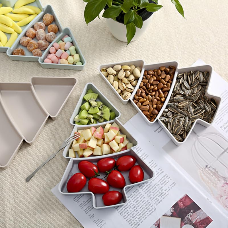2pcs Tree Shaped Plastic Serving Tray W69760