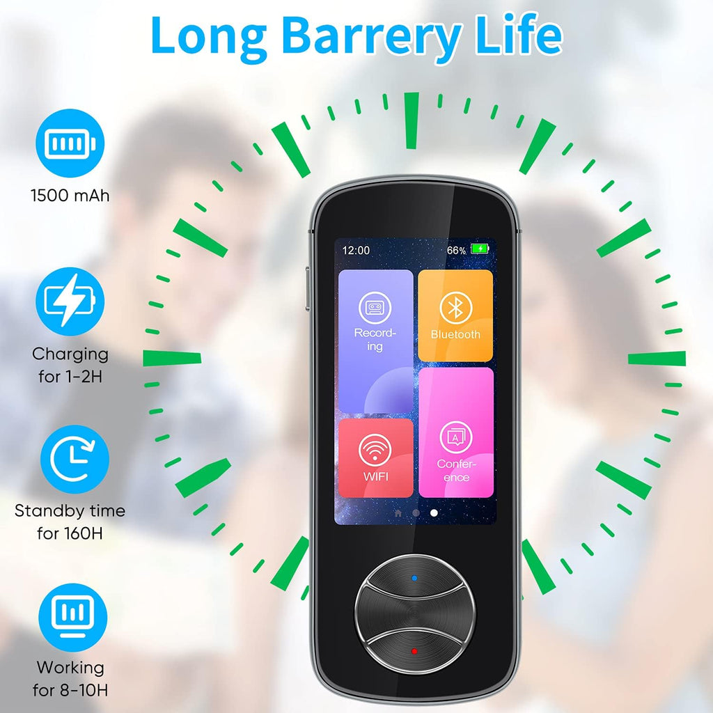 Portable 127 Languages Two Way Instant Voice Translator Device with 3.0 HD Touch Screen F5444