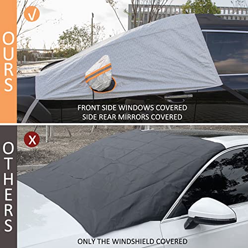 63''x102'' Heavy Duty Car Windshield Cover with Mirror Covers J540