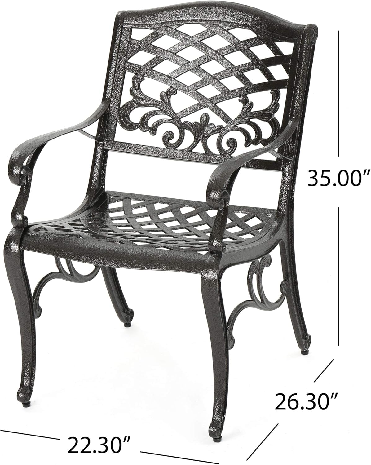 7 Pc Cast Aluminum Rectangular Dining Set O57928