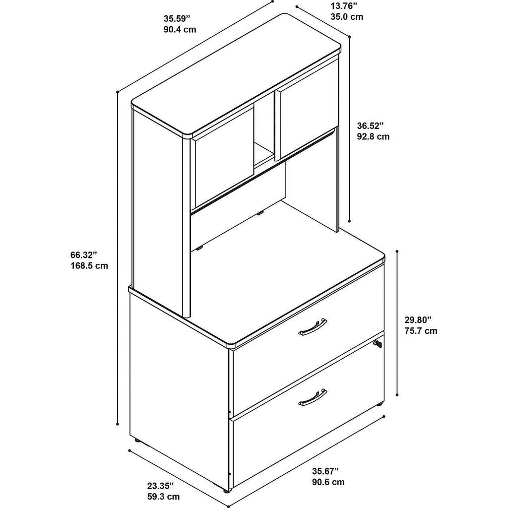 Lateral File Cabinet with Hutch R83813