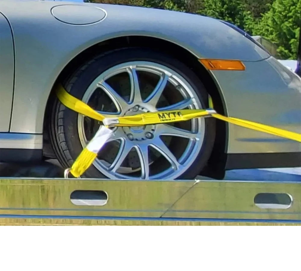 18 FT Ratchet Tie Down Straps with Chain Extension, Working Load Limit 3333 LB I127678