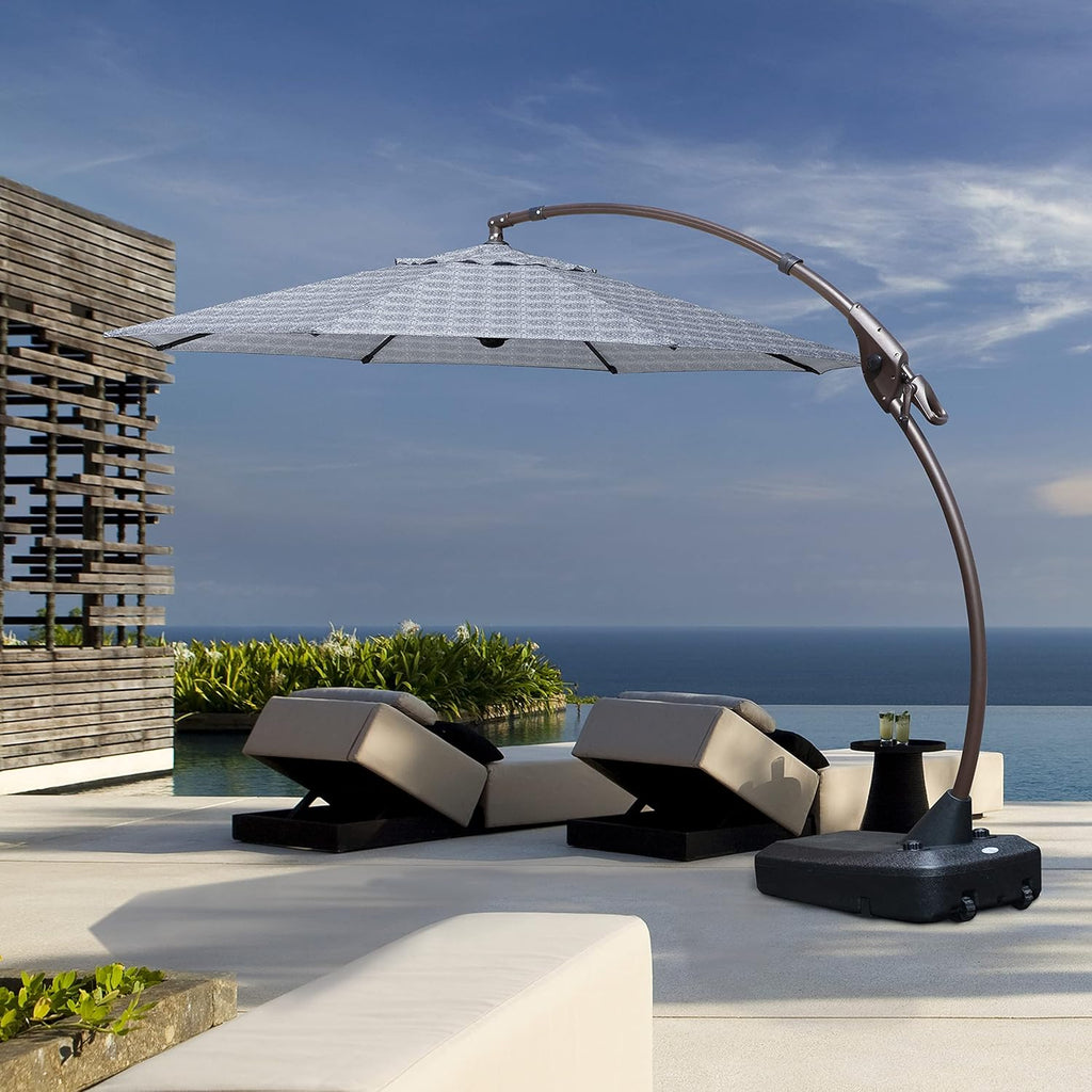 11 FT Curvy Aluminum Offset Cantilever Umbrella L593972