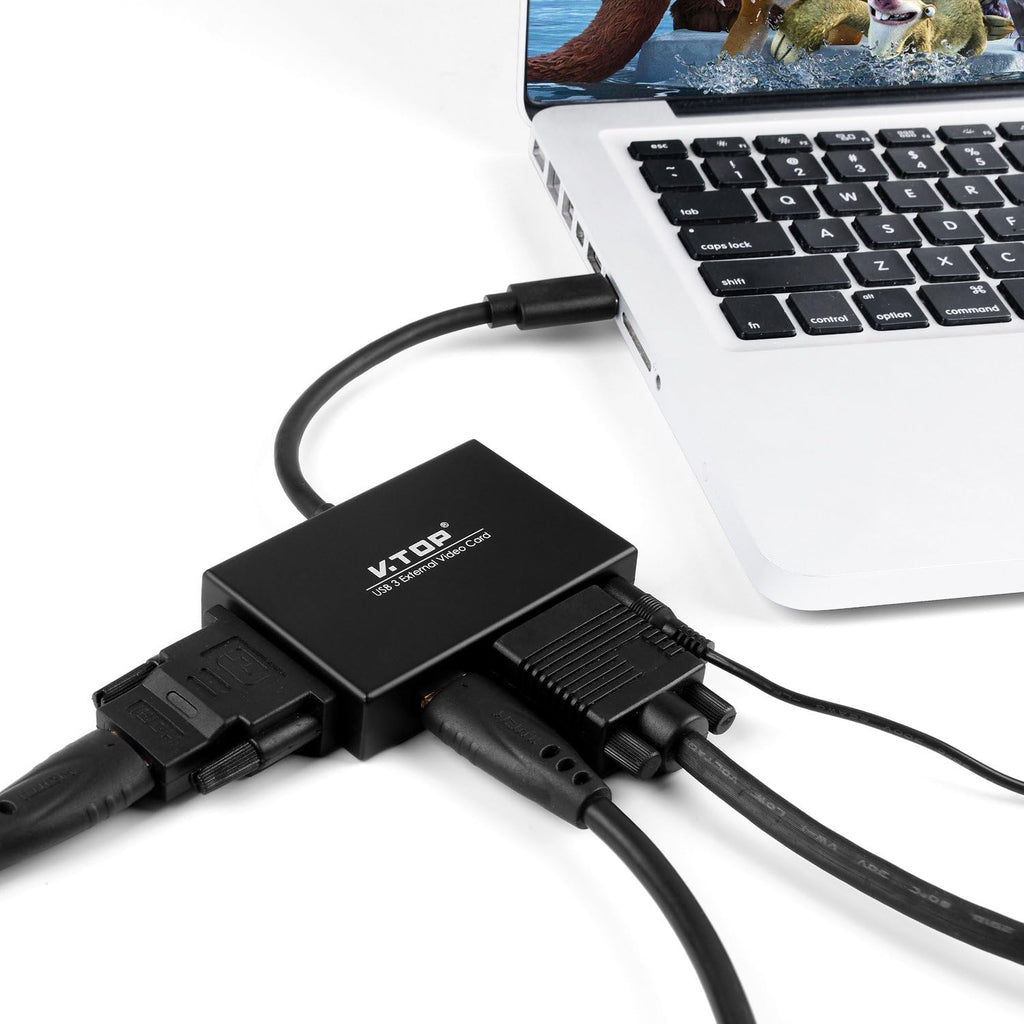USB 3.0 to HDMI-DVI-VGA Video Graphics Card Adapter, Pack of 2 J382925