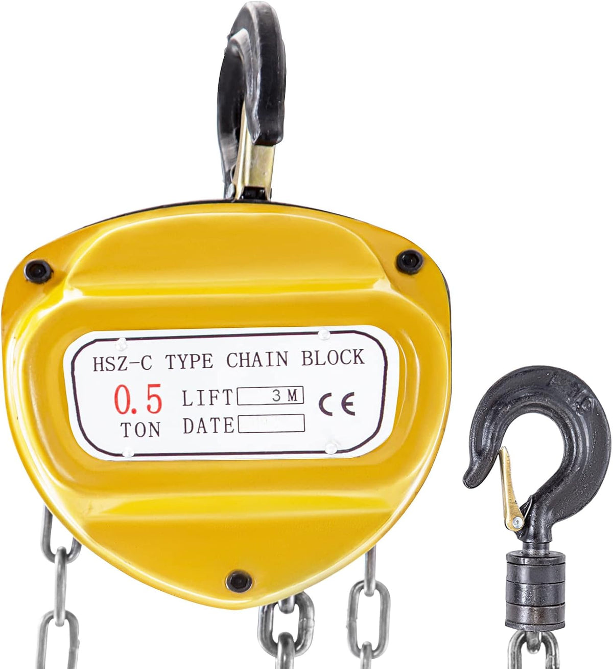 Chain Hoist 1100lbs 10ft Yellow Pack of 2 S659