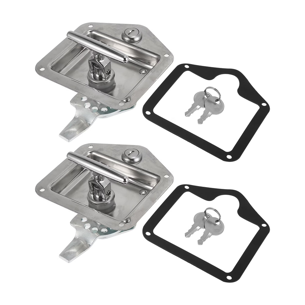 2 Set Stainless Steel Tool Box Lock with Gasket and Keys Q369251