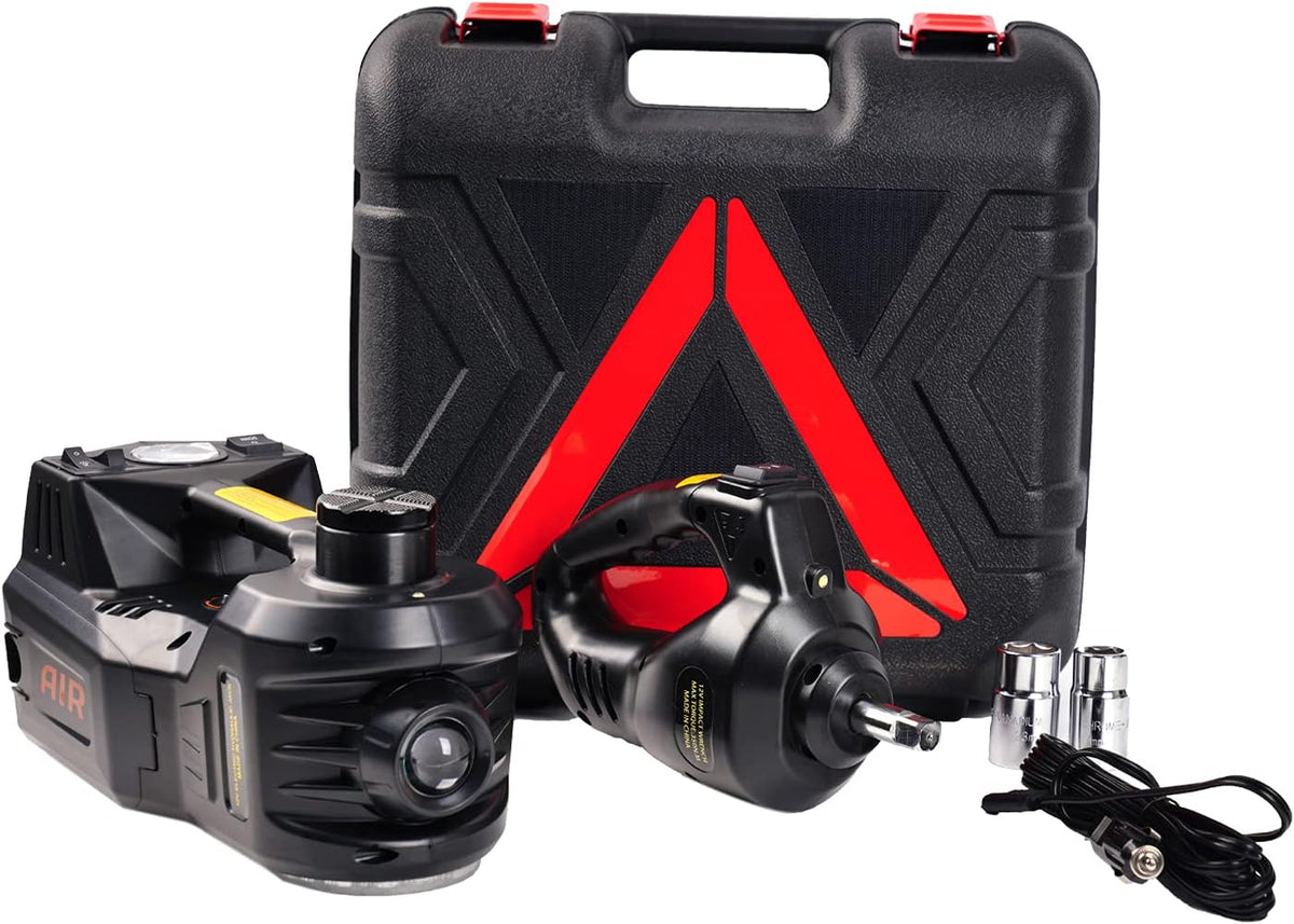 5 Ton Electric Car Jack with Integrated Tire Pump, Impact Wrench, LED Light Y467