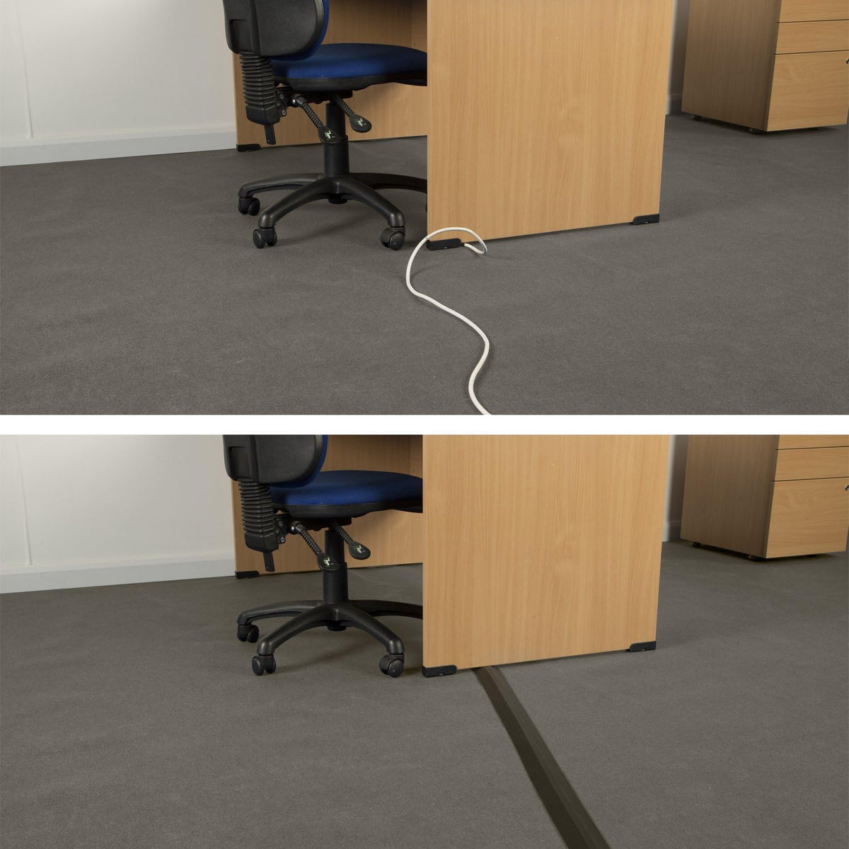 Heavy Duty Linkable Floor Cord Cover 30 Foot Length Black X49673