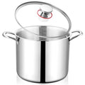 18/10 Stainless Steel 8 Quart Stock Pot with Lid Tri-Ply Induction Pot Y76704