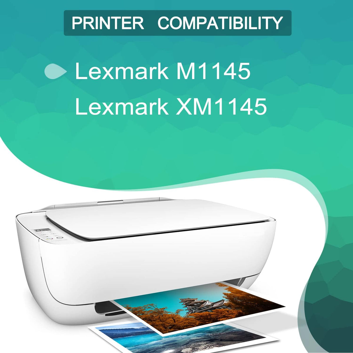 Remanufactured Toner Cartridge for Lexmark Printers（1 Pack） N37133