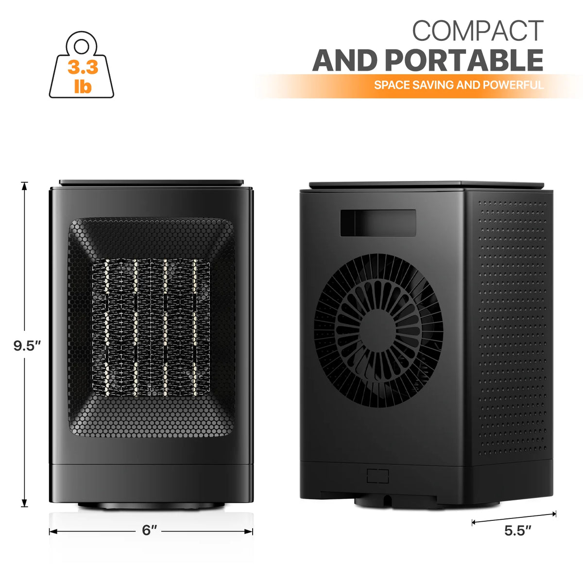 1500W PTC Portable Electric Space Heater Q3263