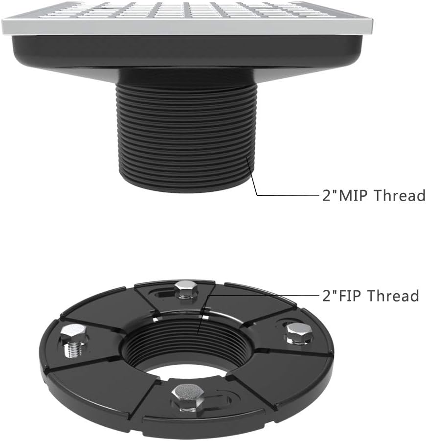 Tile-in Shower Drain with Hair Catcher, Polished Chrome, Pack of 2 Q1133