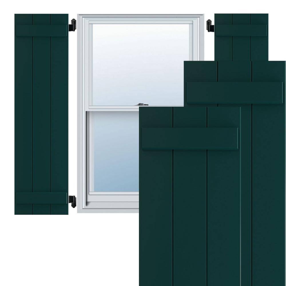 Black Composite Board-n-Batten Shutters B731244